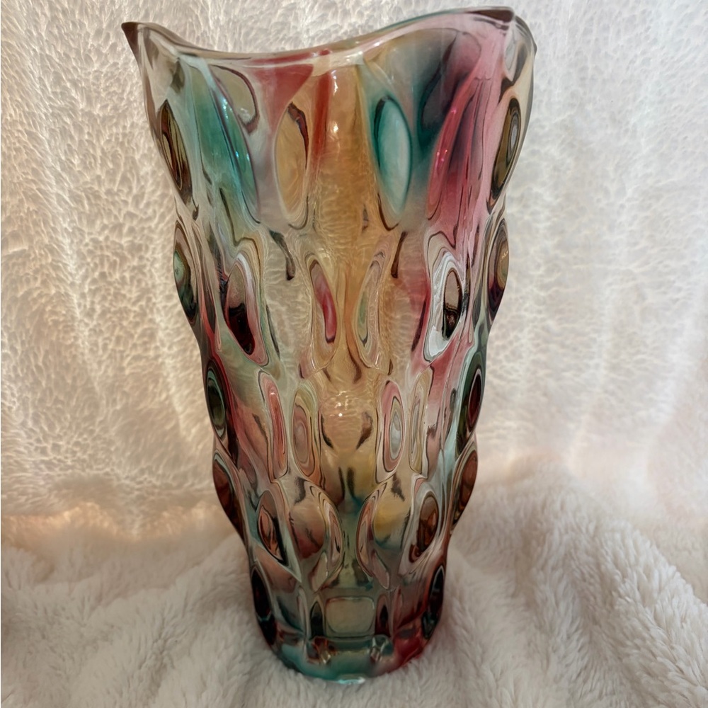 Multicolor Art Glass Vase